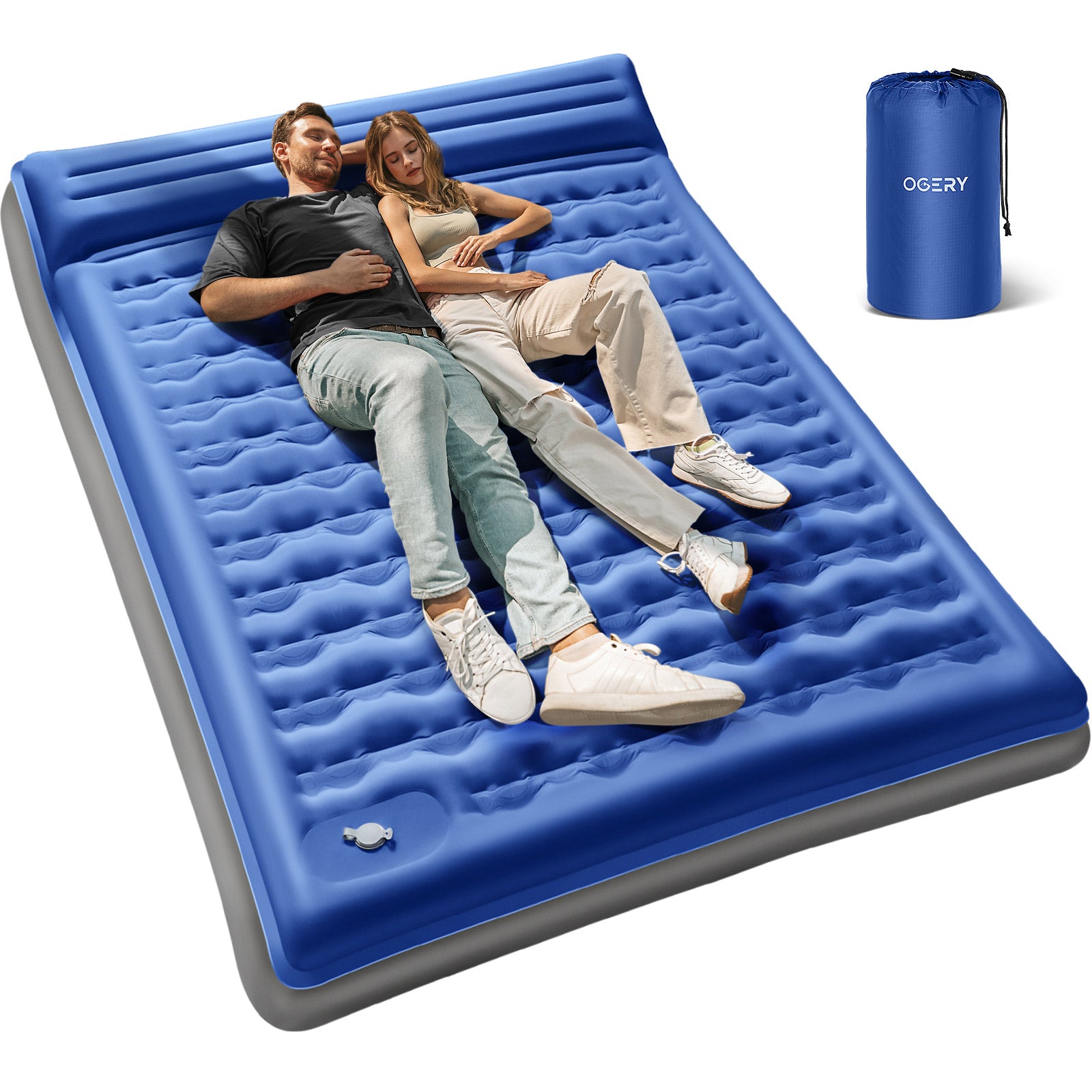 OGERY Double Ultra-Thick Camping Sleeping Pad with Pillow
