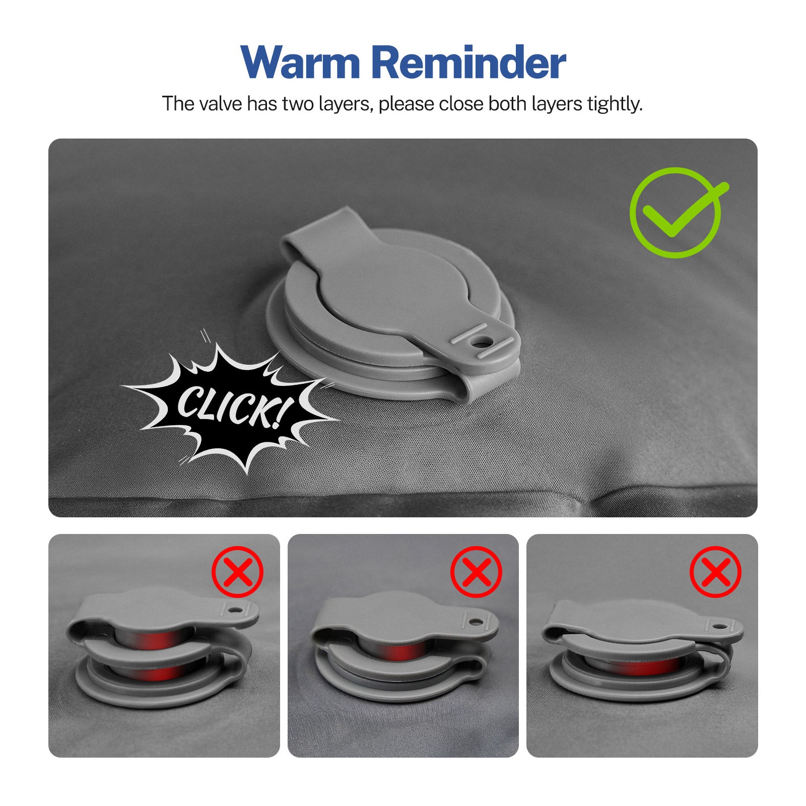OGERY Double Ultra-Thick Camping Sleeping Pad with Pillow