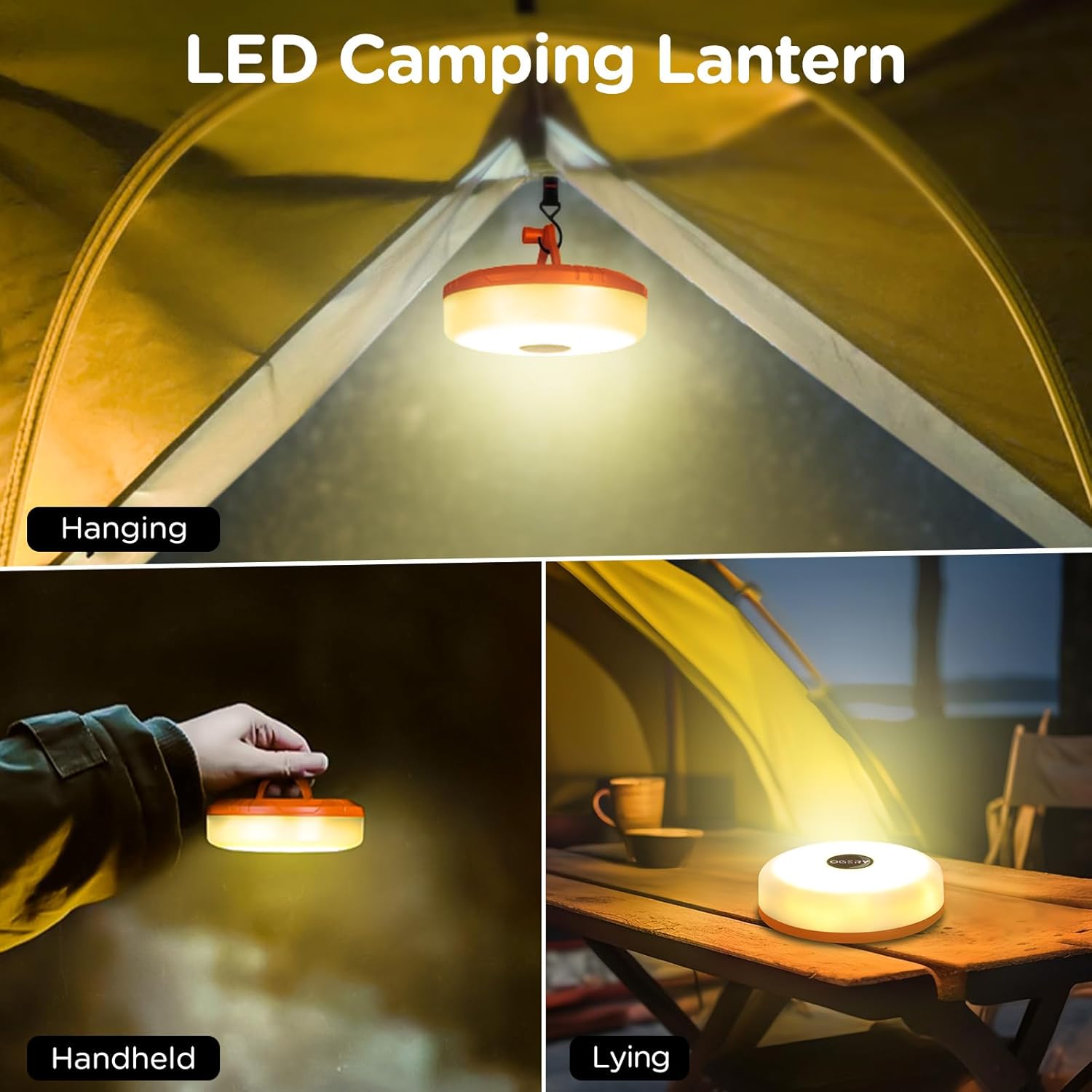 OGERY Rechargeable Waterproof Camping String Lights