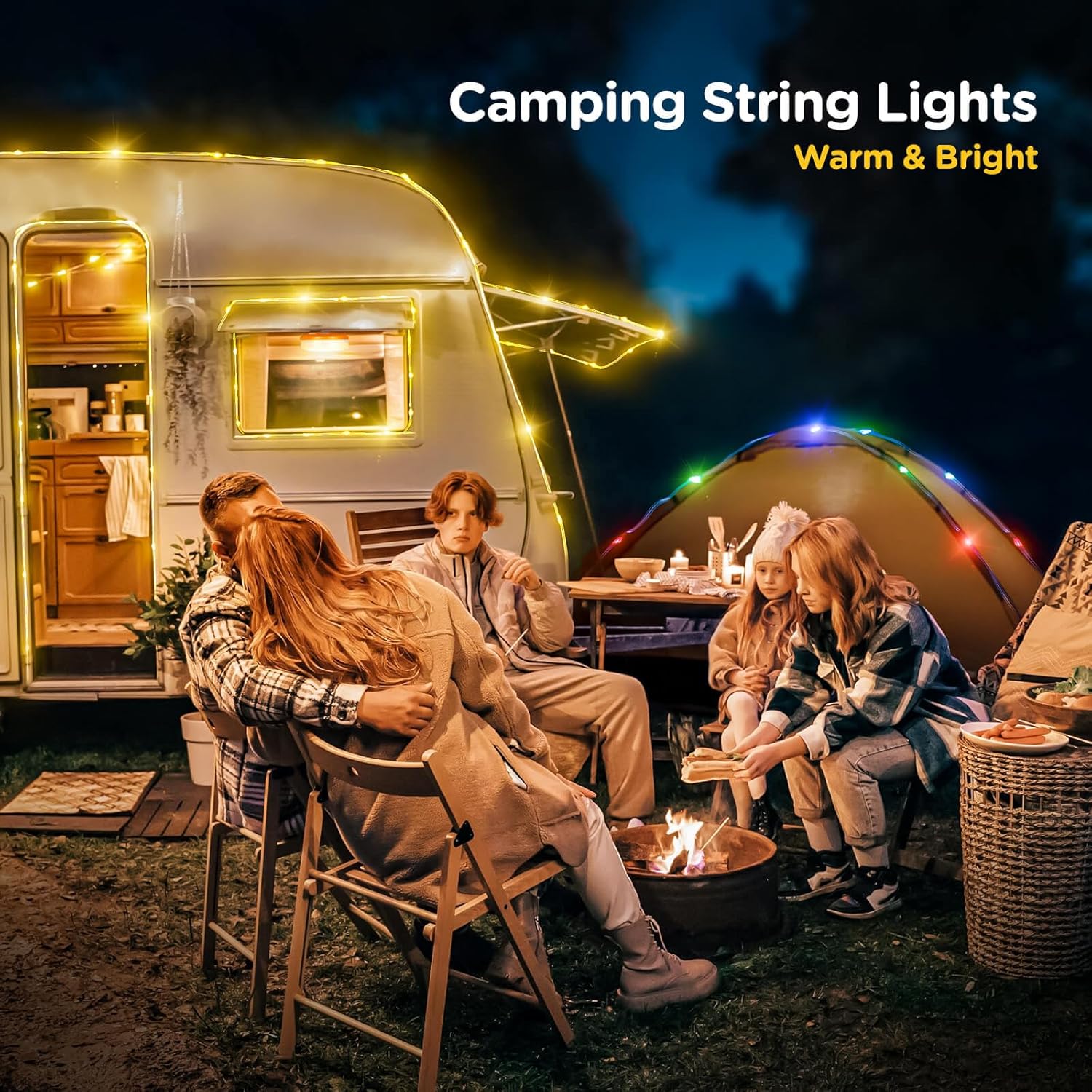 OGERY Rechargeable Waterproof Camping String Lights
