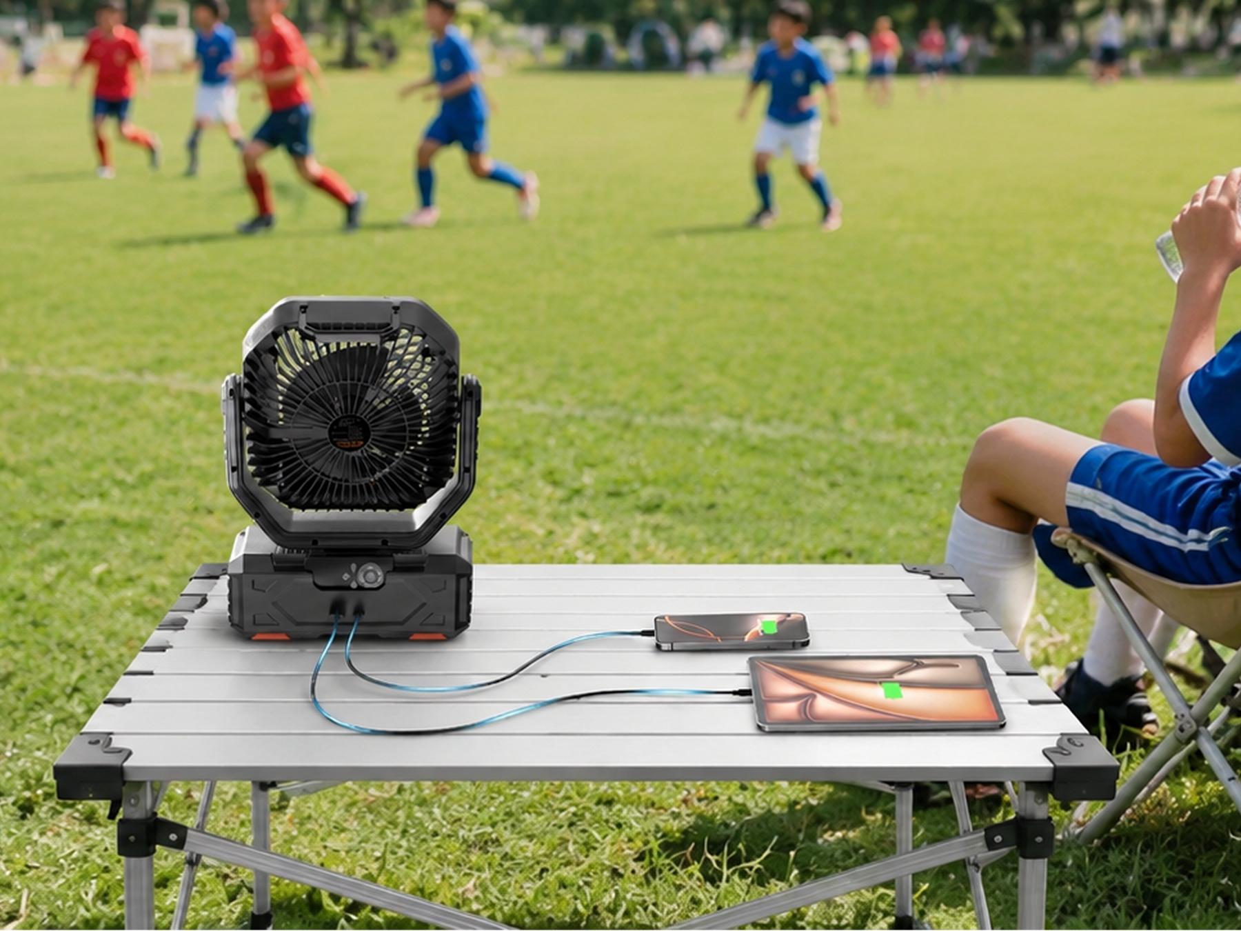 OGERY F11 Hochgeschwindigkeits-Camping-Ventilator mit schnellem USB-C-Laden und Fernbedienung image 3