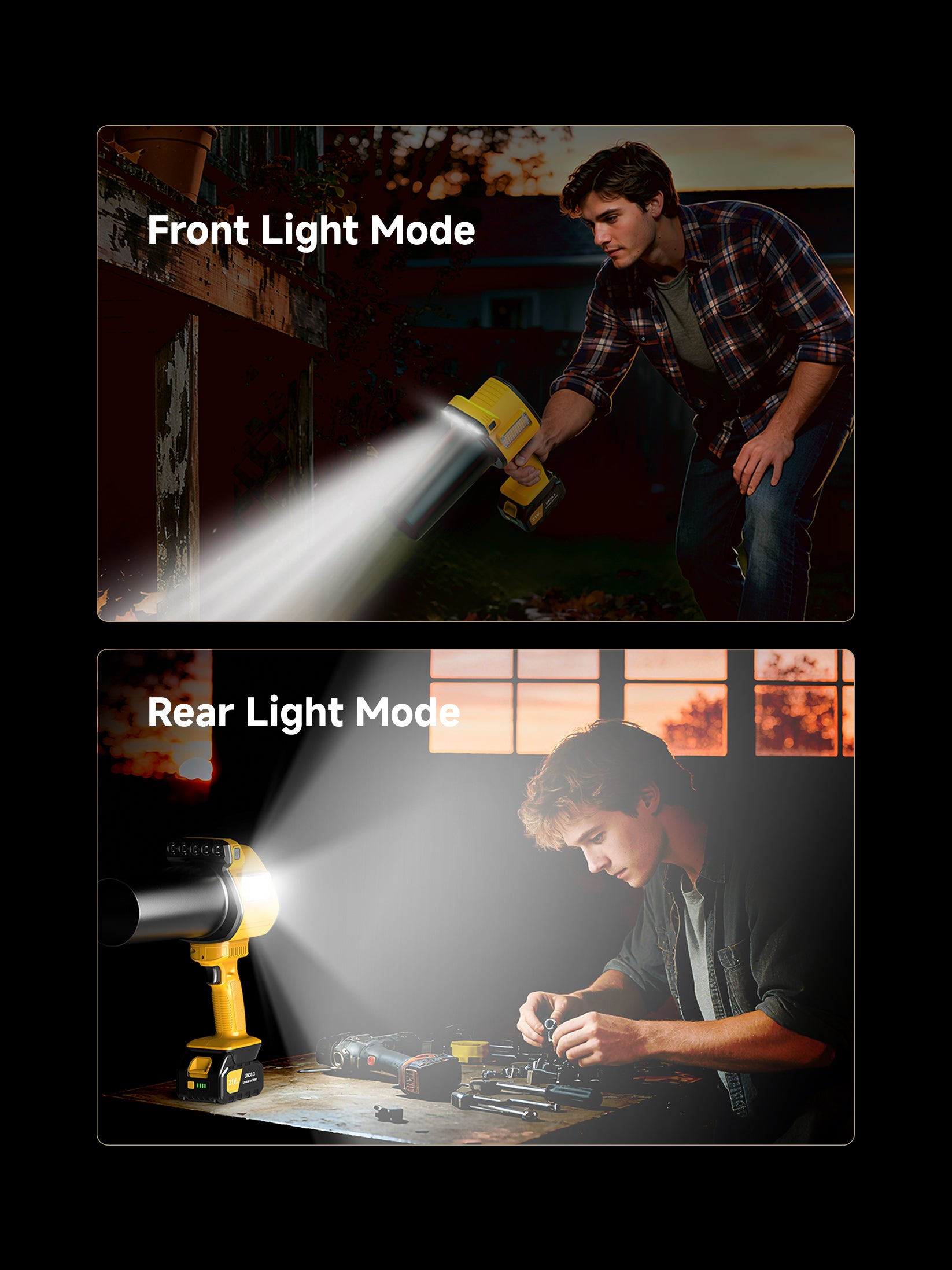 OGERY Leaf Blower Cordless with Lights