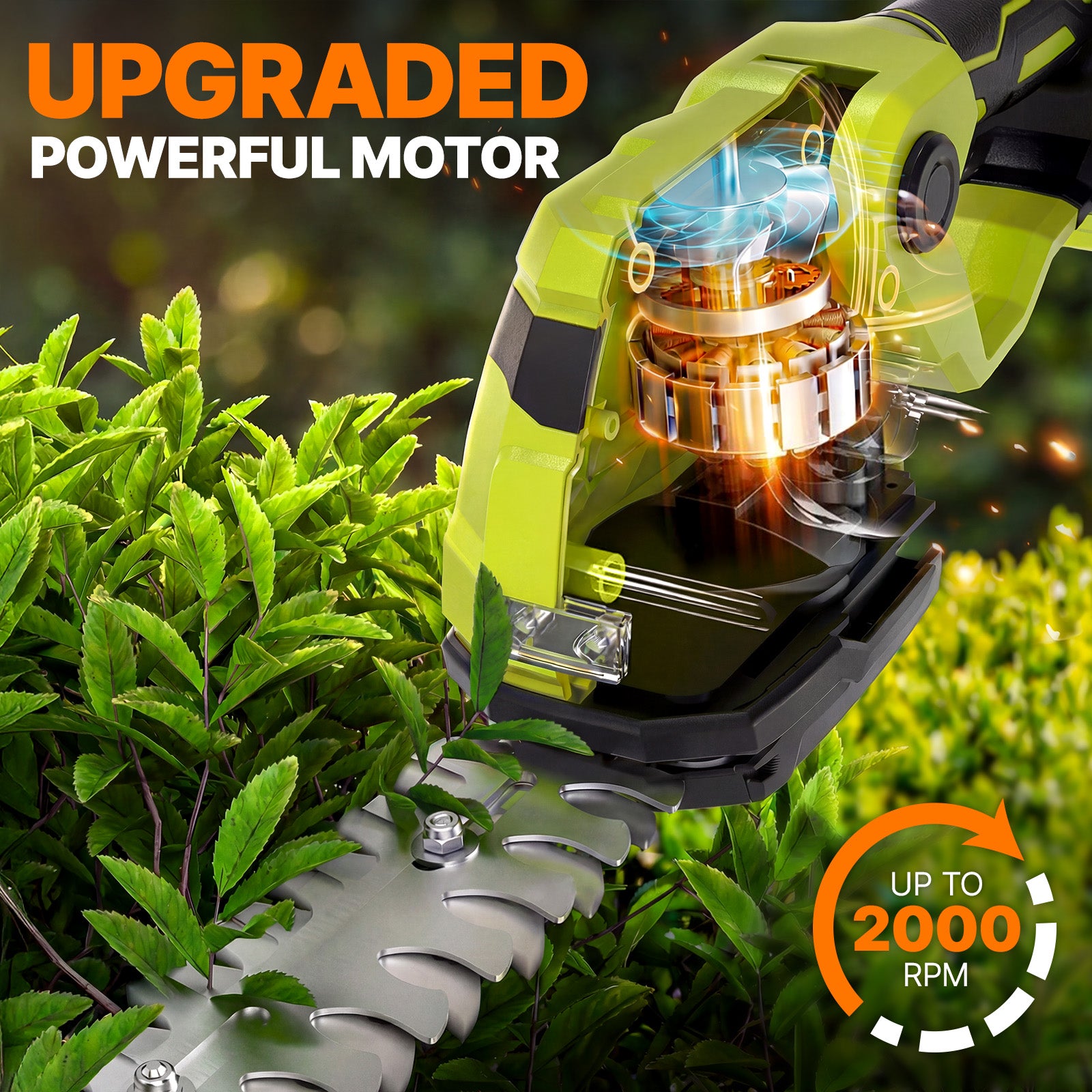 OGERY 21V Cordless Hedge Trimmer & Grass Shears