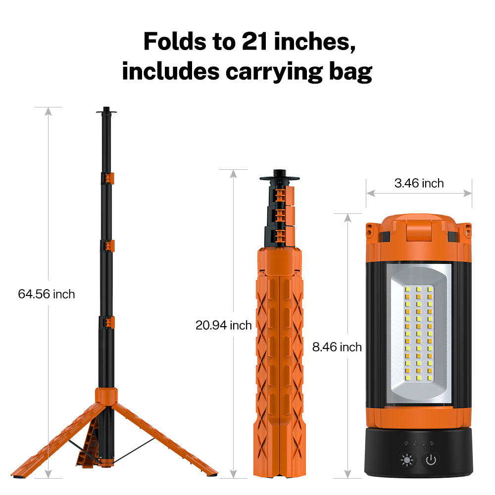 OGERY Z10 Kabelloses Teleskop-Campinglicht mit Ständer