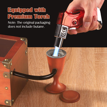 Cocktail Smoker Kit, Whiskey Smoker Kit with Smoking Gun, Old Fashioned Bourbon Smoker Box and 4 Flavors Wood Chips, Unique Anniversary Birthday Gifts for Men, Dad, Husband (No Butane)