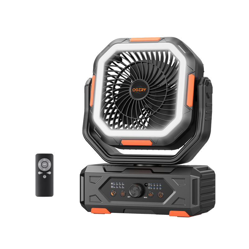 OGERY F11 High Speed Camping Fan with Fast USB-C Charging and Remote
