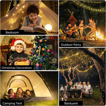 OGERY Rechargeable Waterproof Camping String Lights