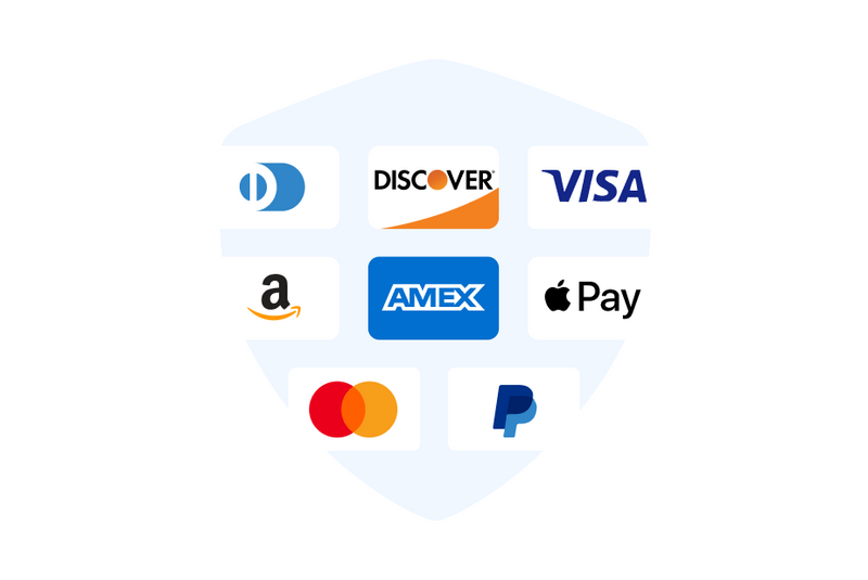 Powered by the most trusted payment providers.