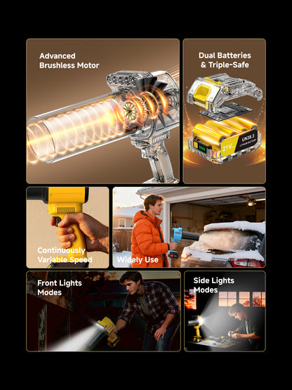 OGERY Leaf Blower Cordless with Lights