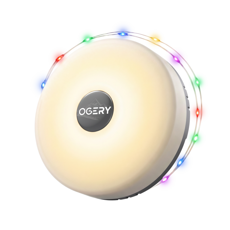 OGERY Rechargeable Retractable Camping String Lights 32.8 FT with 8 Modes
