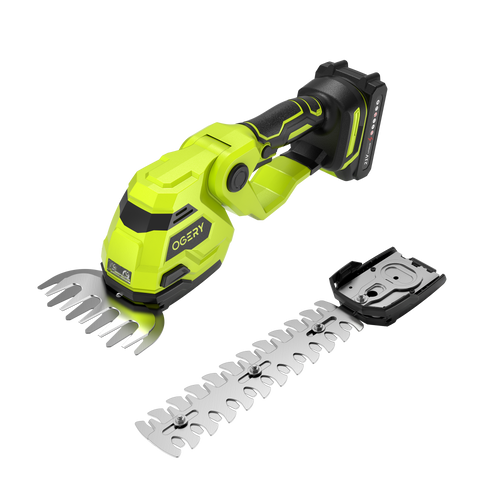 OGERY Cordless 2-in-1 Hedge Trimmer Grass Shear and Shrub Trimmer