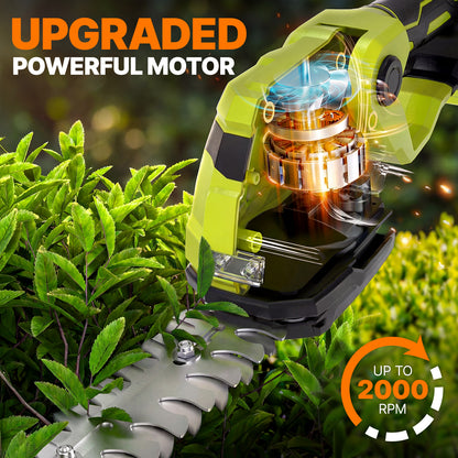 OGERY 21V Cordless Hedge Trimmer & Grass Shears