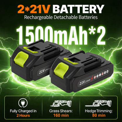OGERY 21V Cordless Hedge Trimmer & Grass Shears
