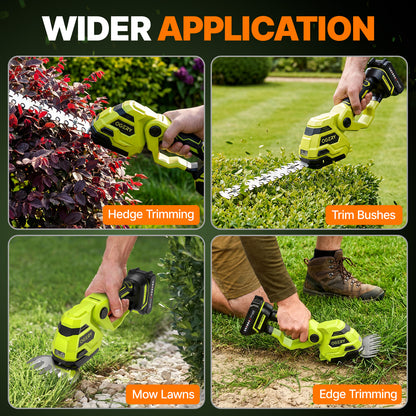 OGERY 21V Cordless Hedge Trimmer & Grass Shears