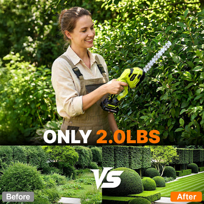 OGERY 21V Cordless Hedge Trimmer & Grass Shears