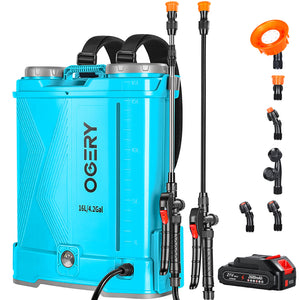 OGERY Battery Powered Backpack Sprayer 100 PSI Electric Garden Sprayer