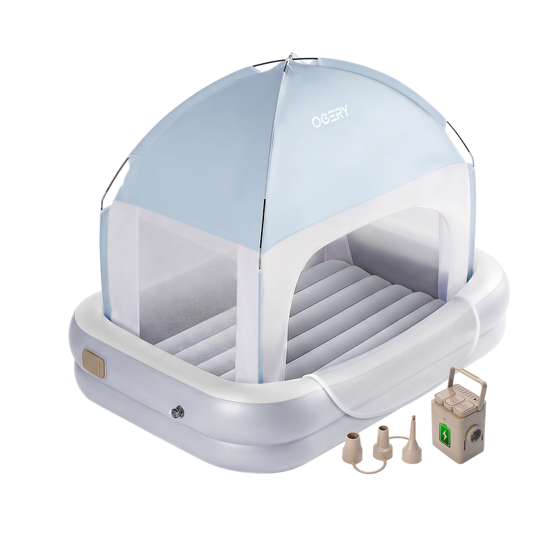 OGERY Inflatable Toddler Travel Bed with Rechargeable Air Pump