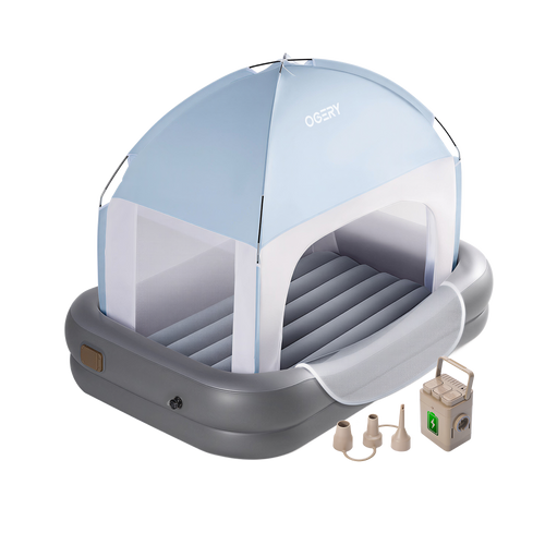 OGERY Inflatable Toddler Travel Bed with Rechargeable Air Pump
