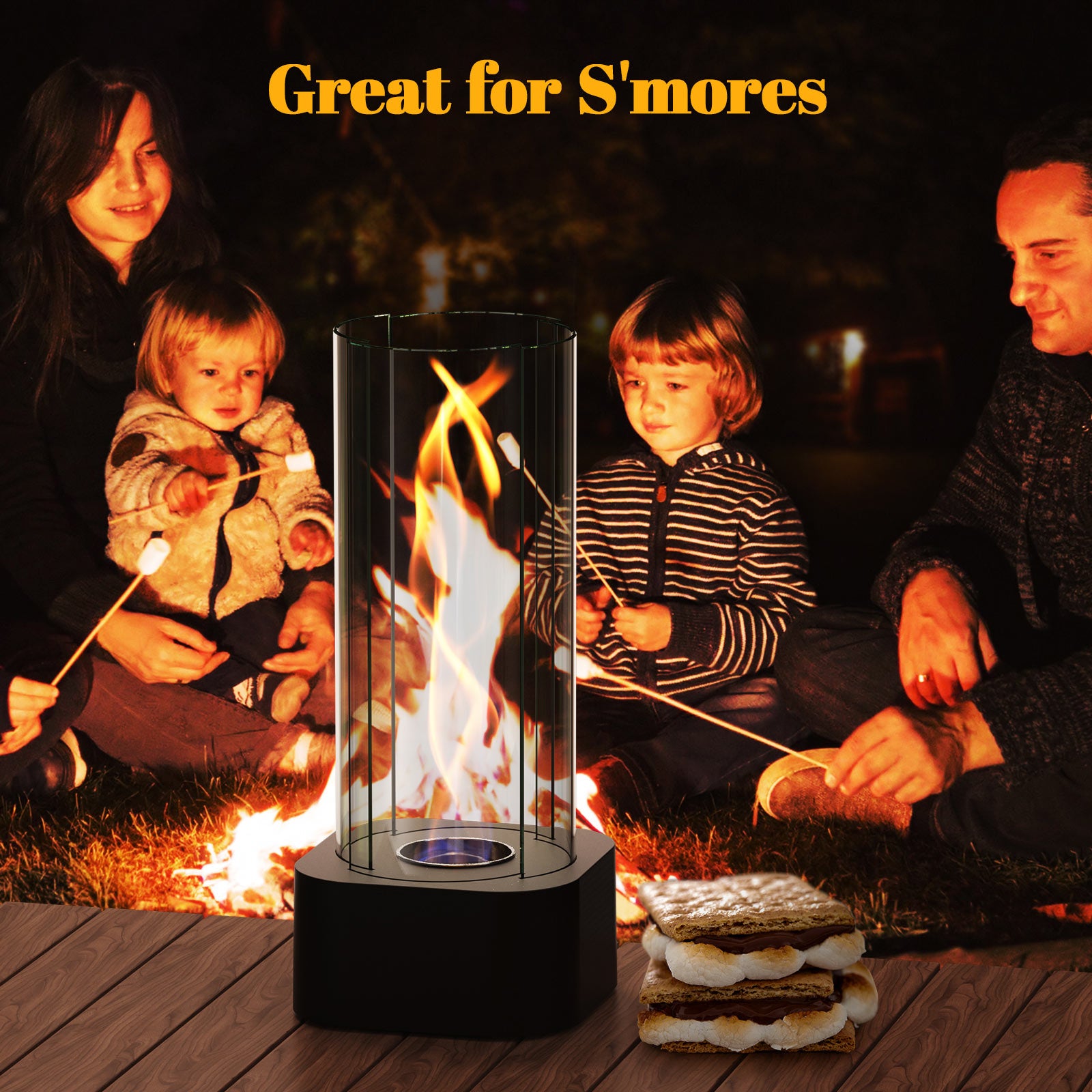 OGERY J1 Tornado Tabletop Firepit with 2 Combustion Chambers