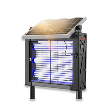Cordless Bug Zapper with Solar Charging and 3000V Grid